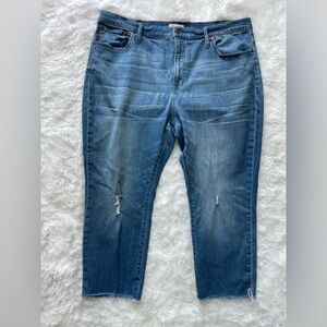 MADEWELL The High Rise Slim Crop Boy Jean Size 15